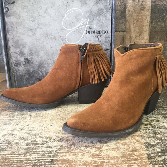 Old Gringo BL2268-1 Latika Ankle Tassel Suede Cowboy Boots Womens 7.5 B - Picture 12 of 12